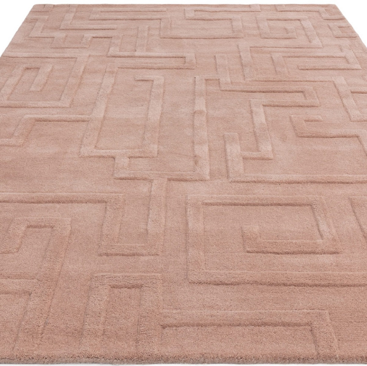 Tapis de salon moderne pure laine tufté main ZEMA