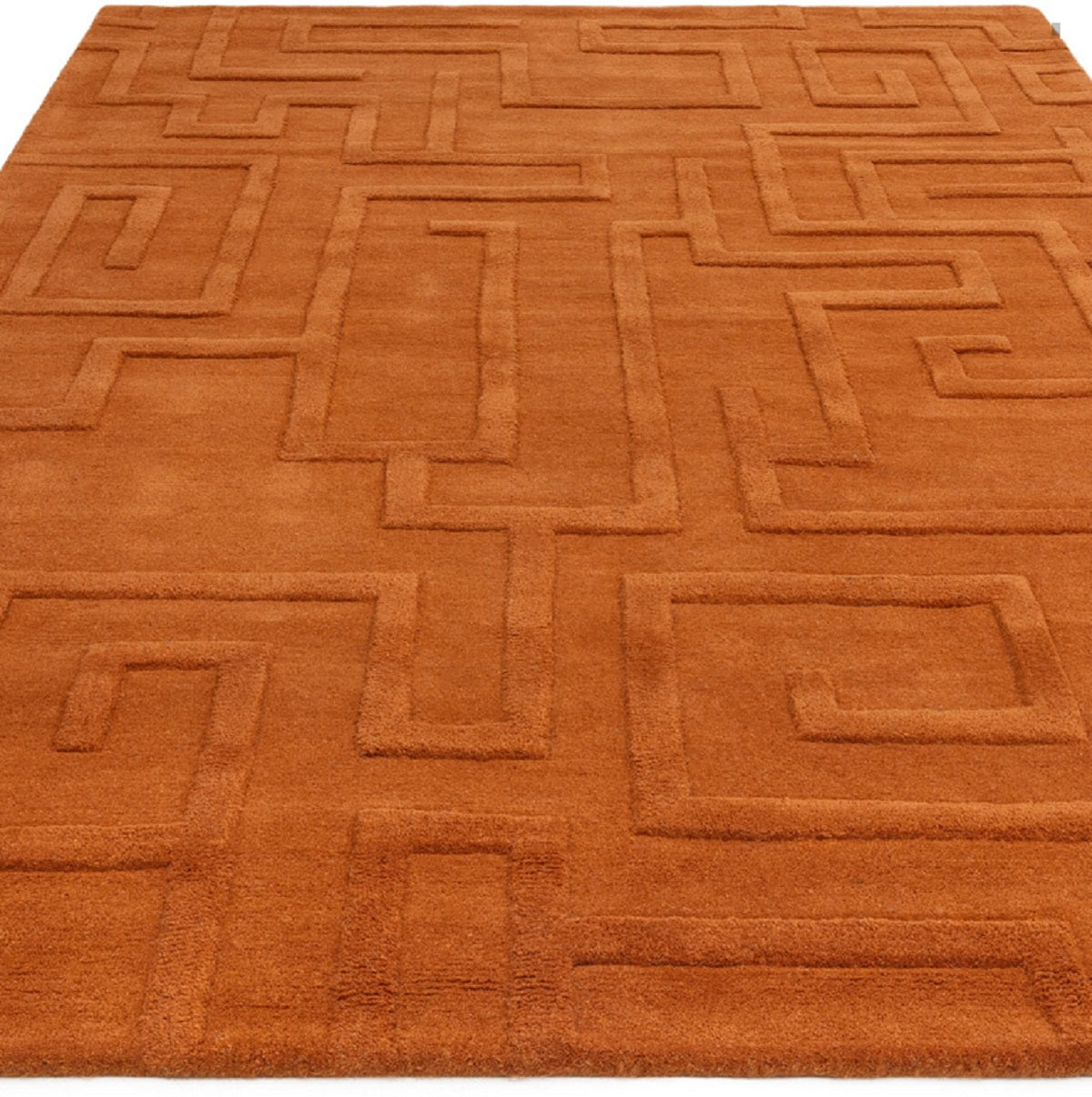 Tapis de salon moderne pure laine tufté main ZEMA
