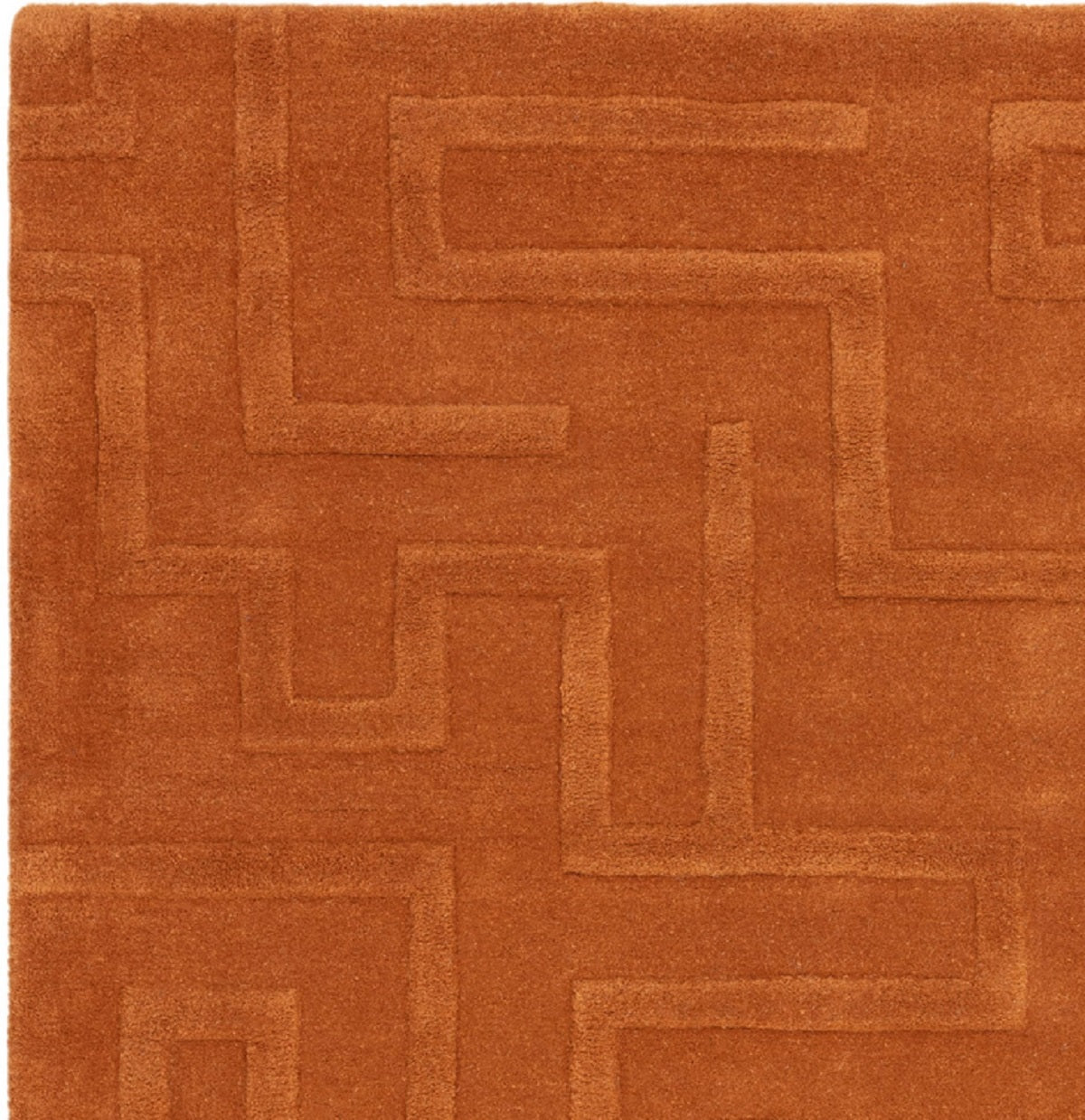 Tapis de salon moderne pure laine tufté main ZEMA