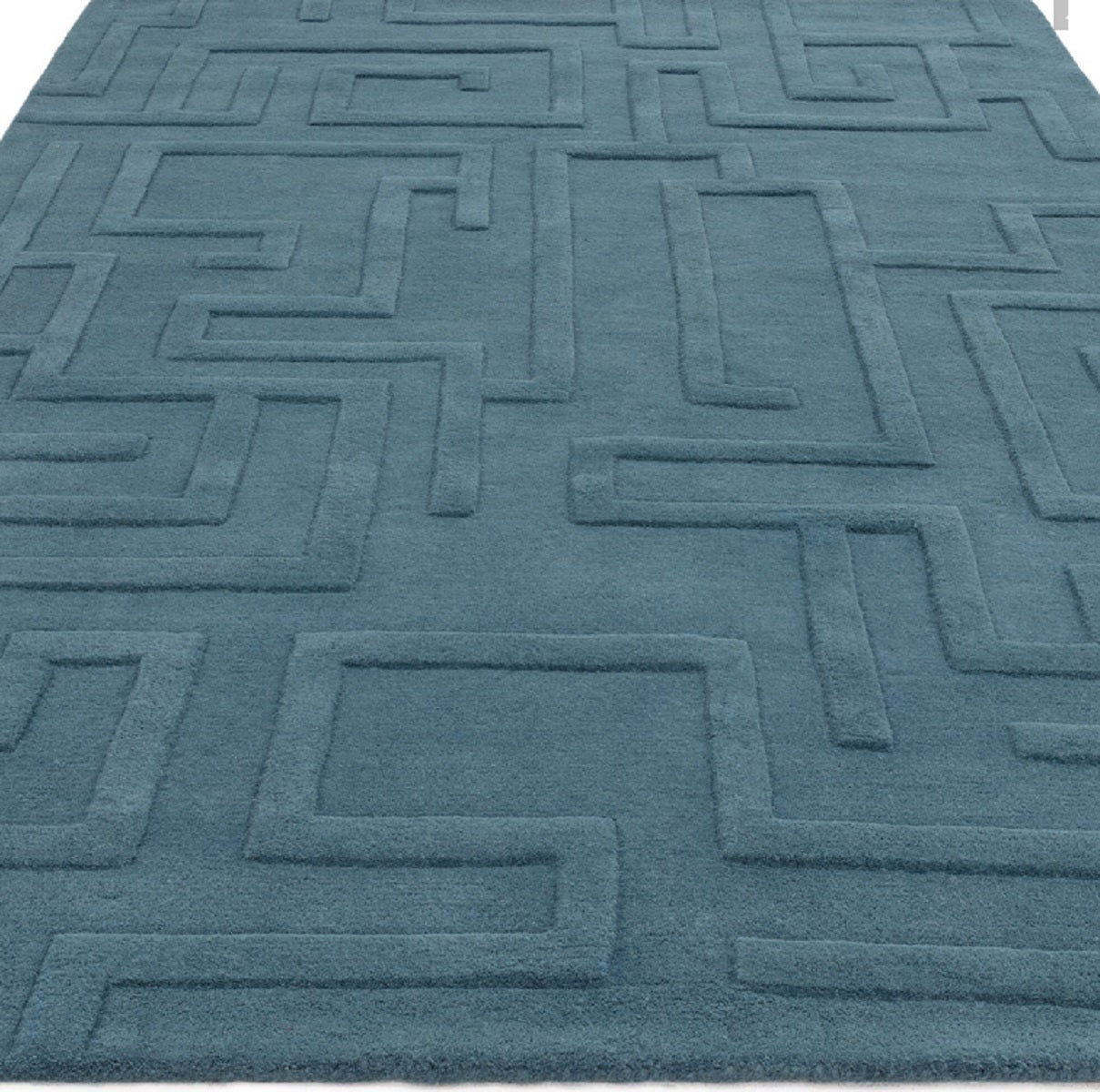 Tapis de salon moderne pure laine tufté main ZEMA