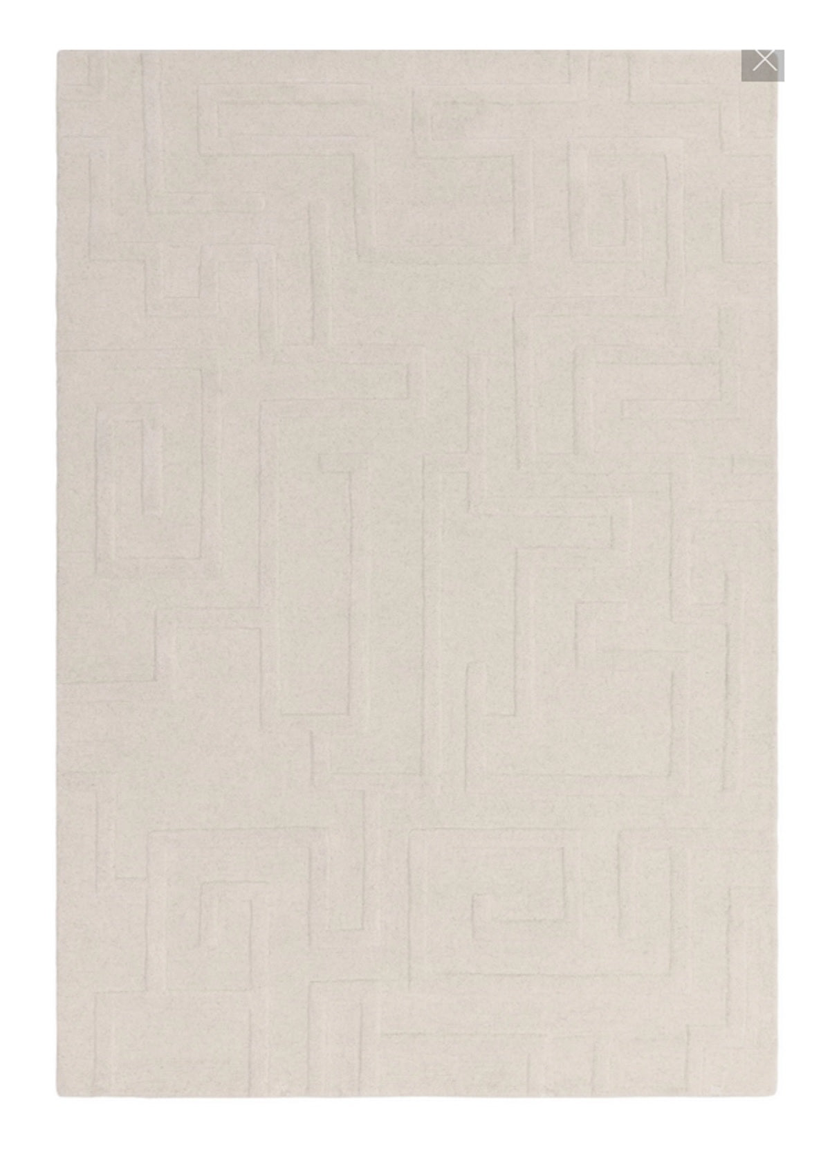 Tapis de salon moderne pure laine tufté main ZEMA