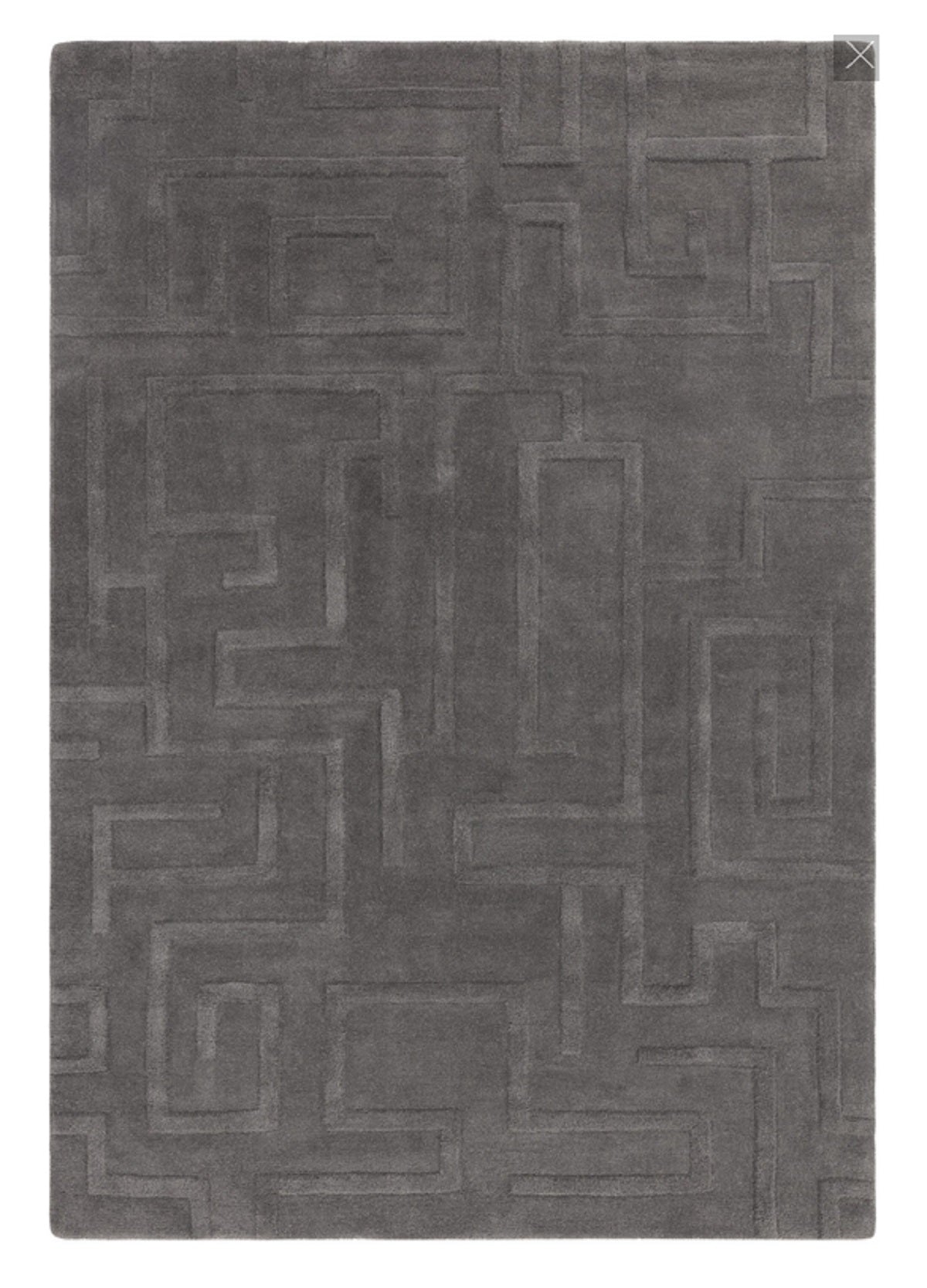 Tapis de salon moderne pure laine tufté main ZEMA