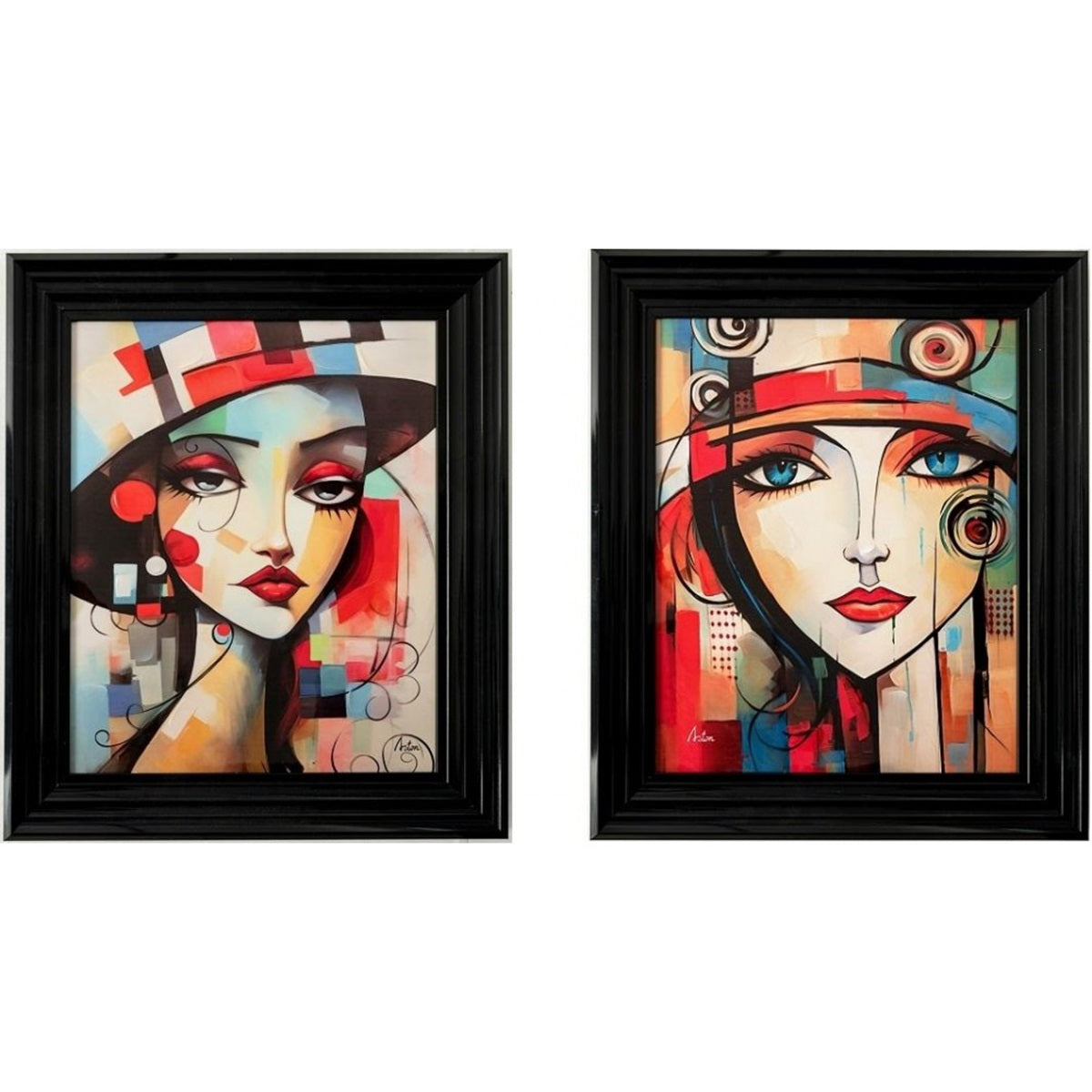 Cuadro con marco de madera CAPELINE