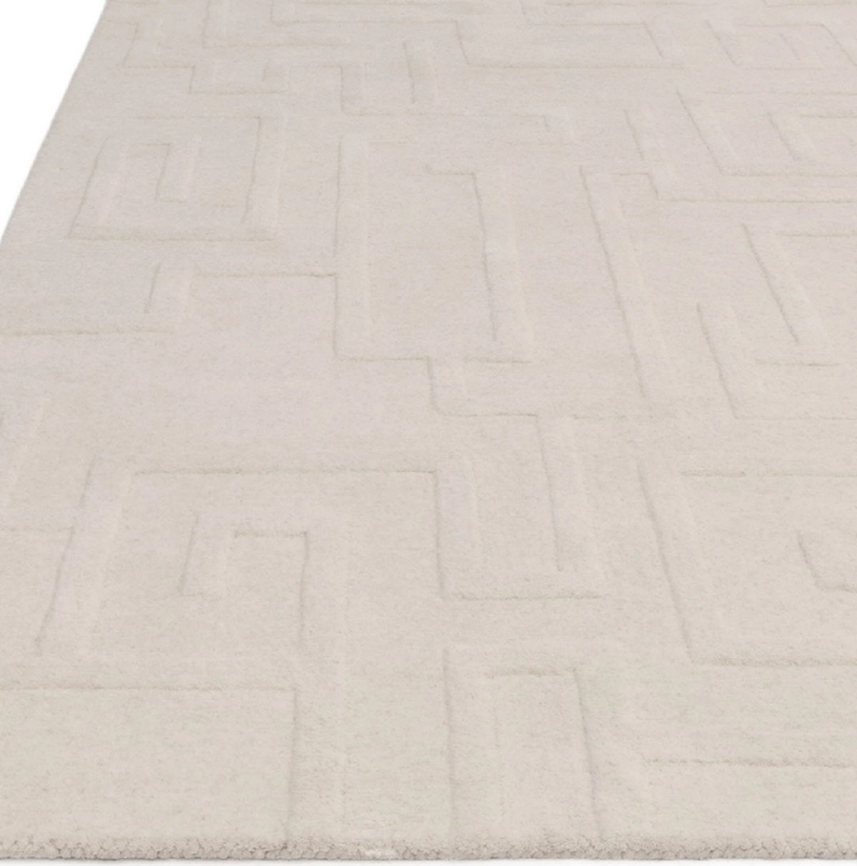 Tapis de salon moderne pure laine tufté main ZEMA