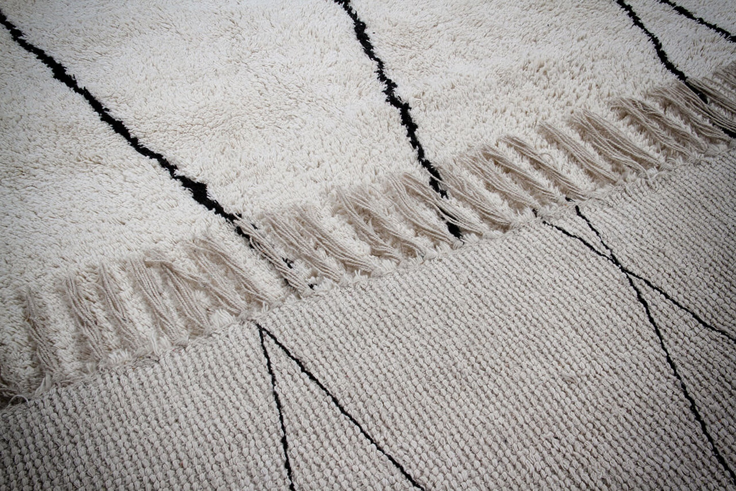 Tapis de style berbère tufté en coton REGA