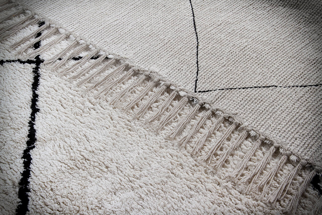 Tapis de style berbère tufté en coton CATAZ