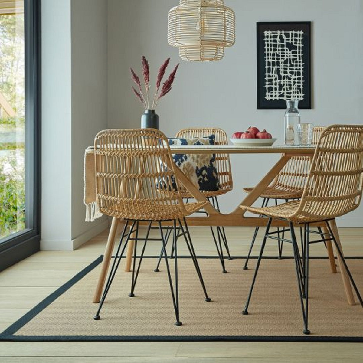 Tapis de salon moderne en jute RIKA