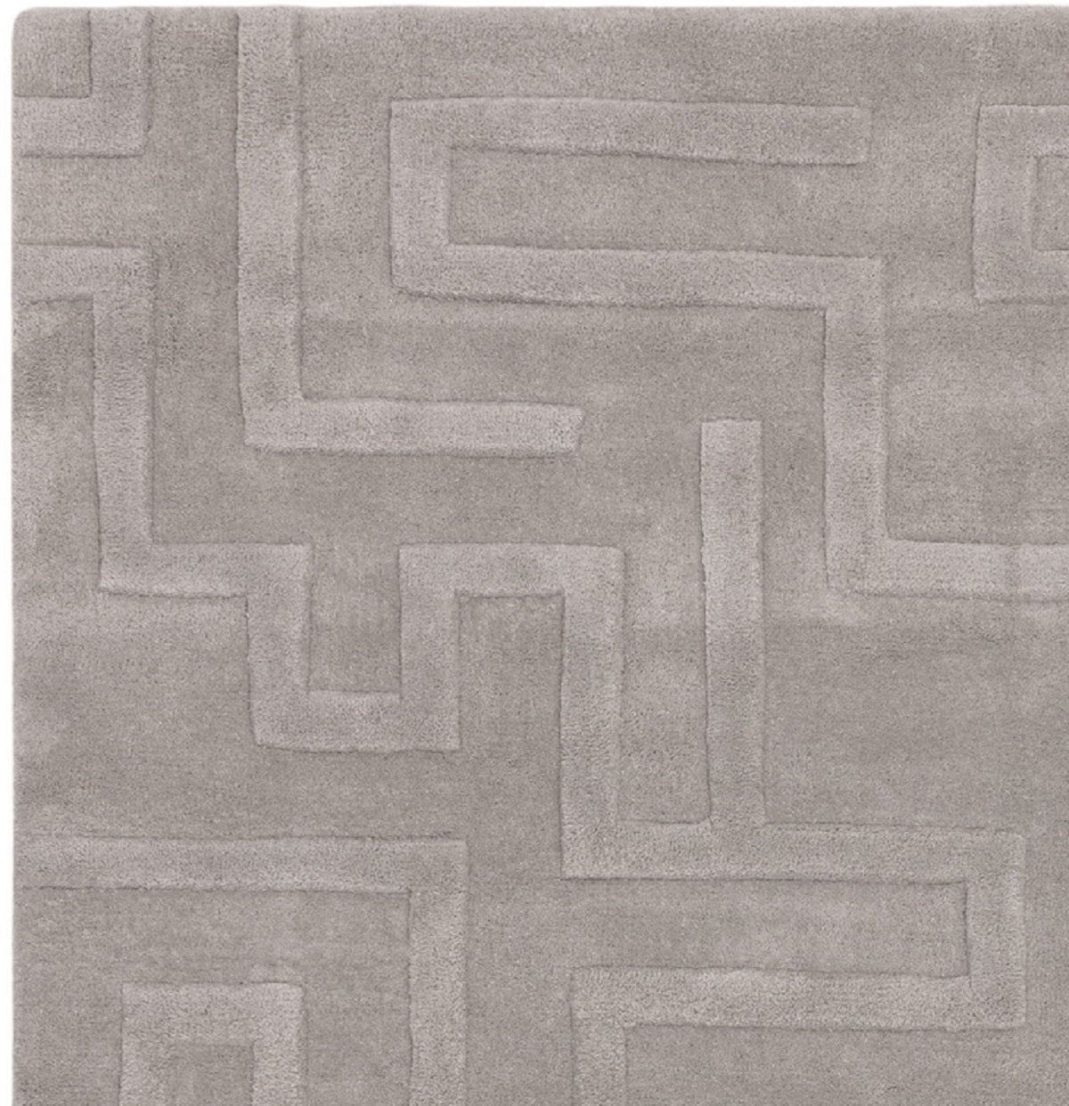 Tapis de salon moderne pure laine tufté main ZEMA