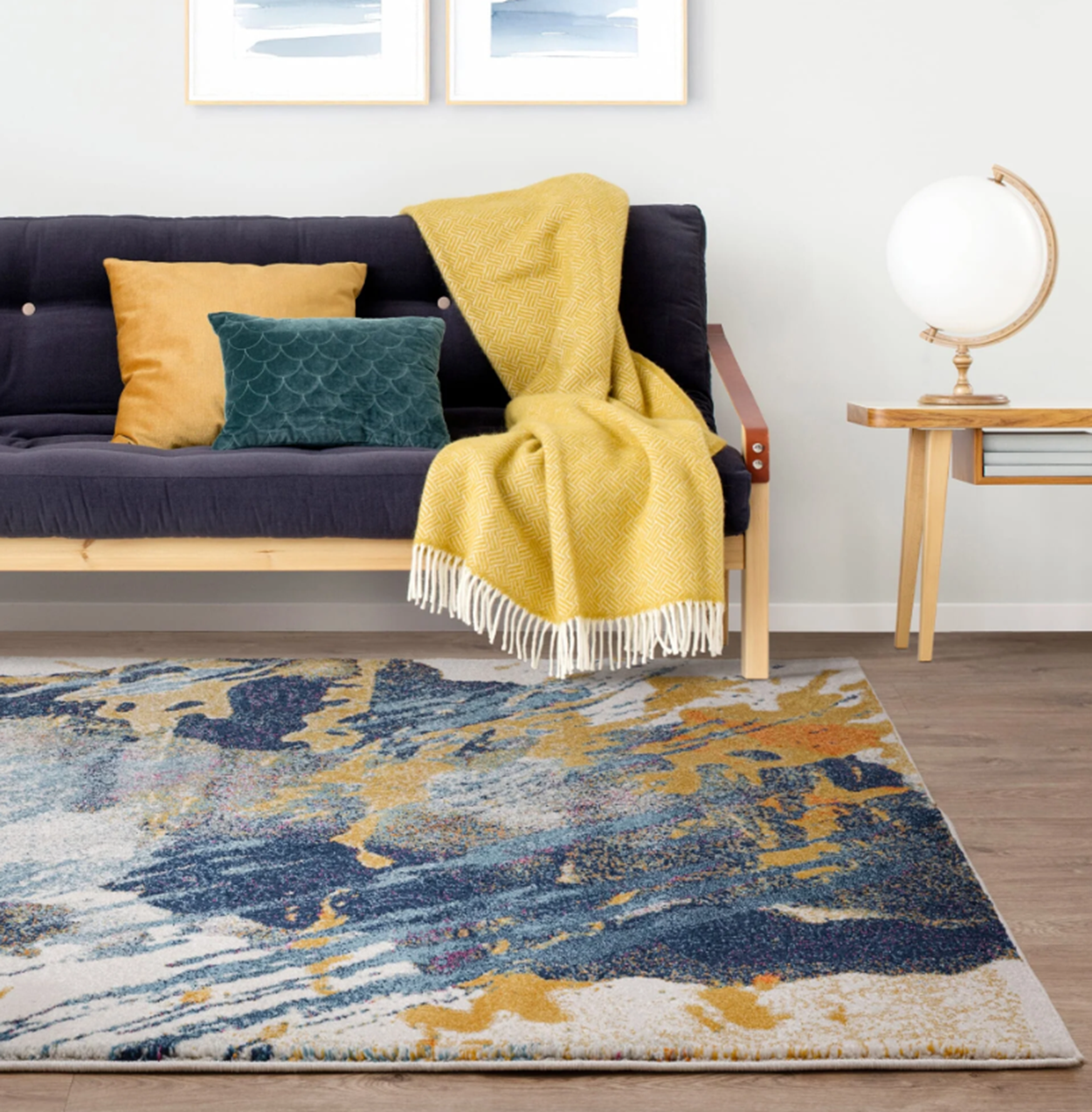 Tapis tissé plat moderne AURAL
