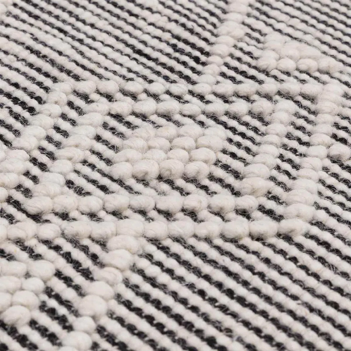 Tapis de salon à franges pure laine SAGRA