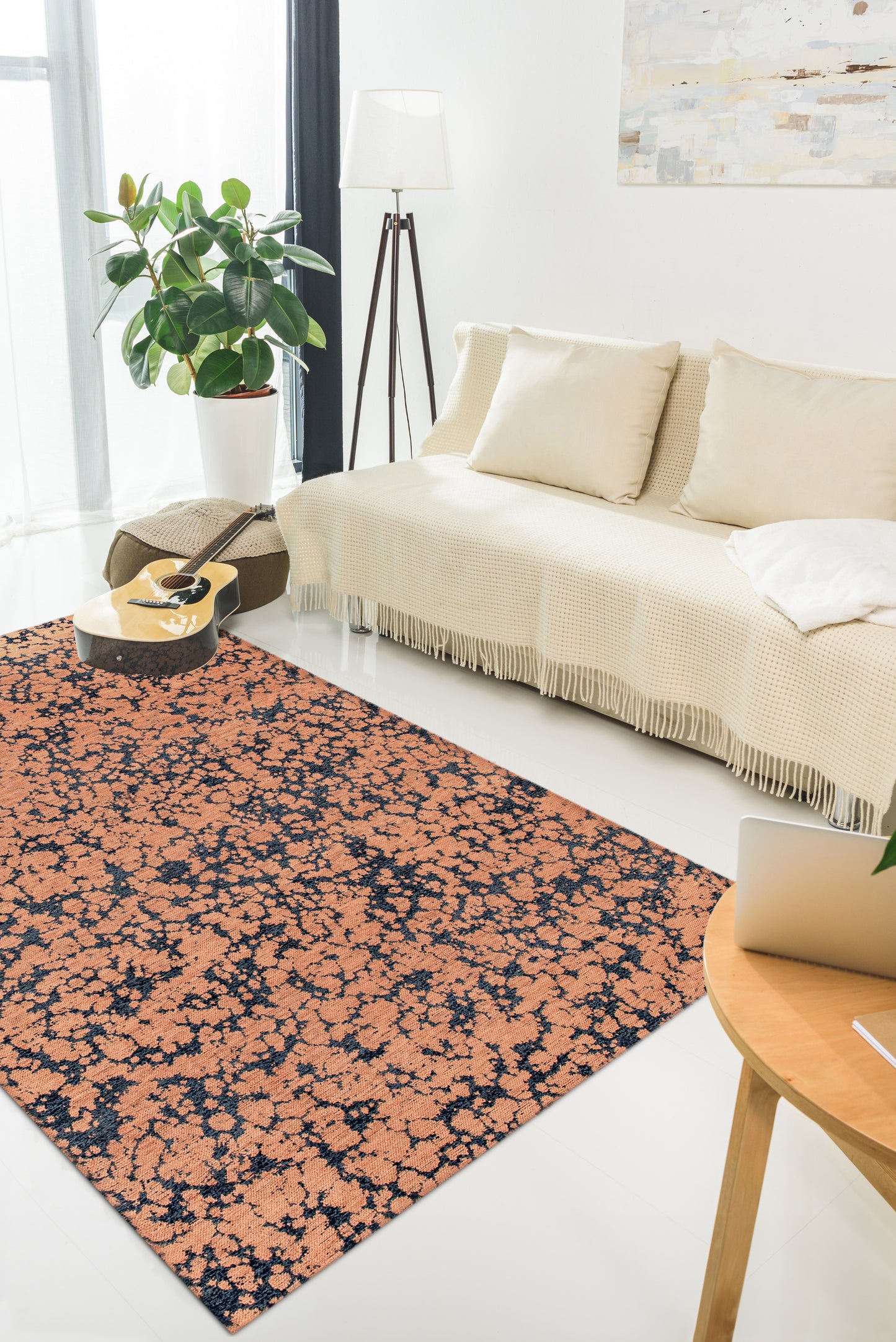 Alfombra moderna de tejido plano para sala de estar GLOOM
