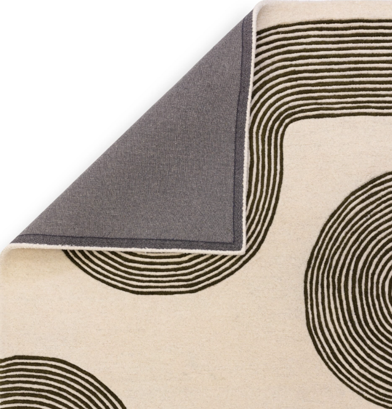 Tapis moderne tufté main en laine CROOK