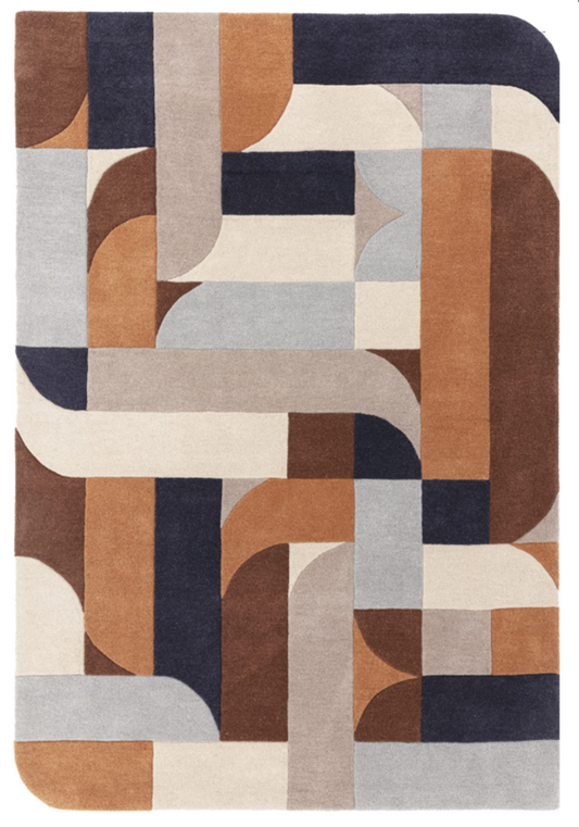 Tapis moderne tufté main en laine JINGA