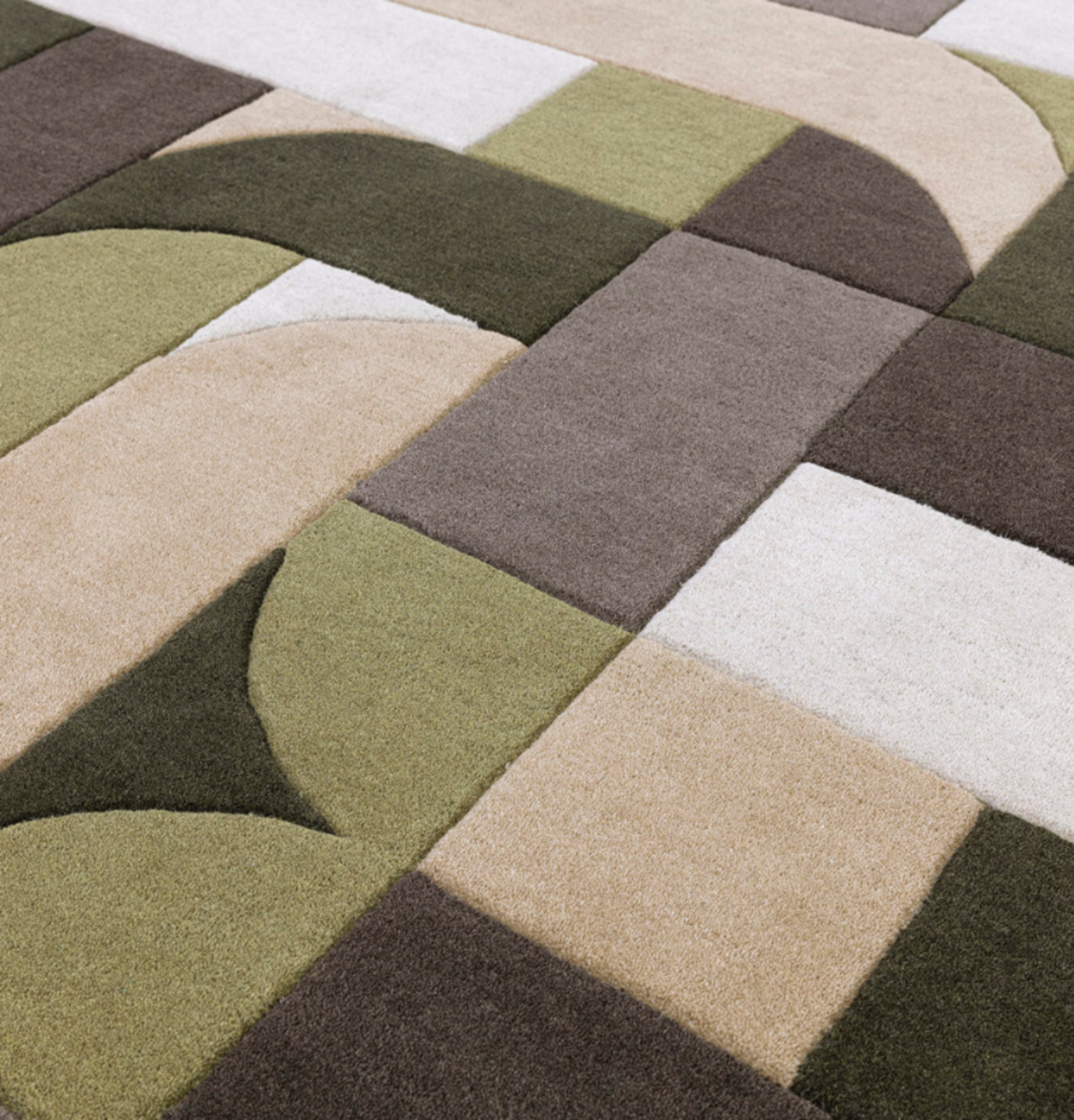 Tapis moderne tufté main en laine JINGA