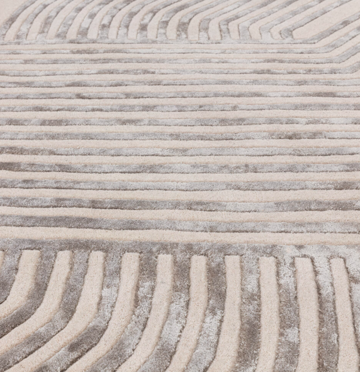 Tapis moderne tufté main en laine ACME