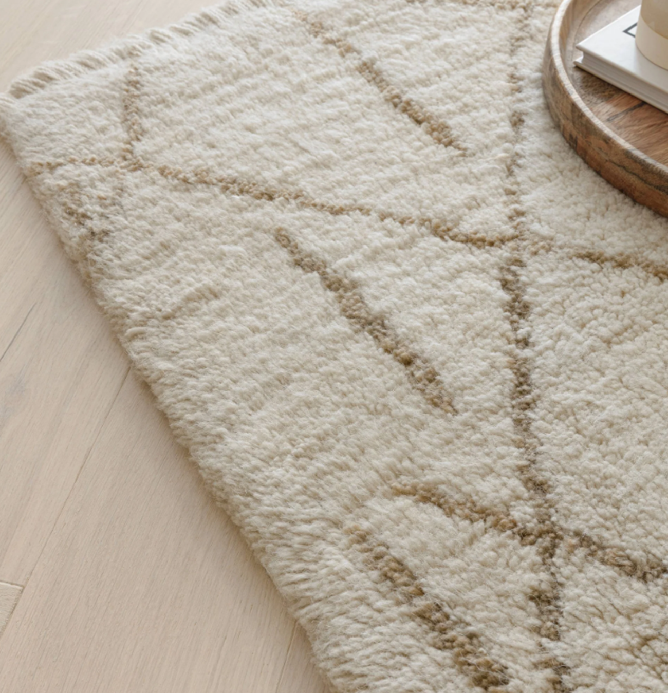 Tapis berbère tufté main en laine HATCH