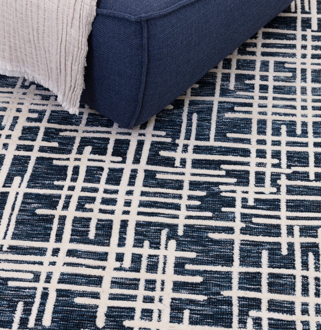 Tapis moderne tissé plat KEMY