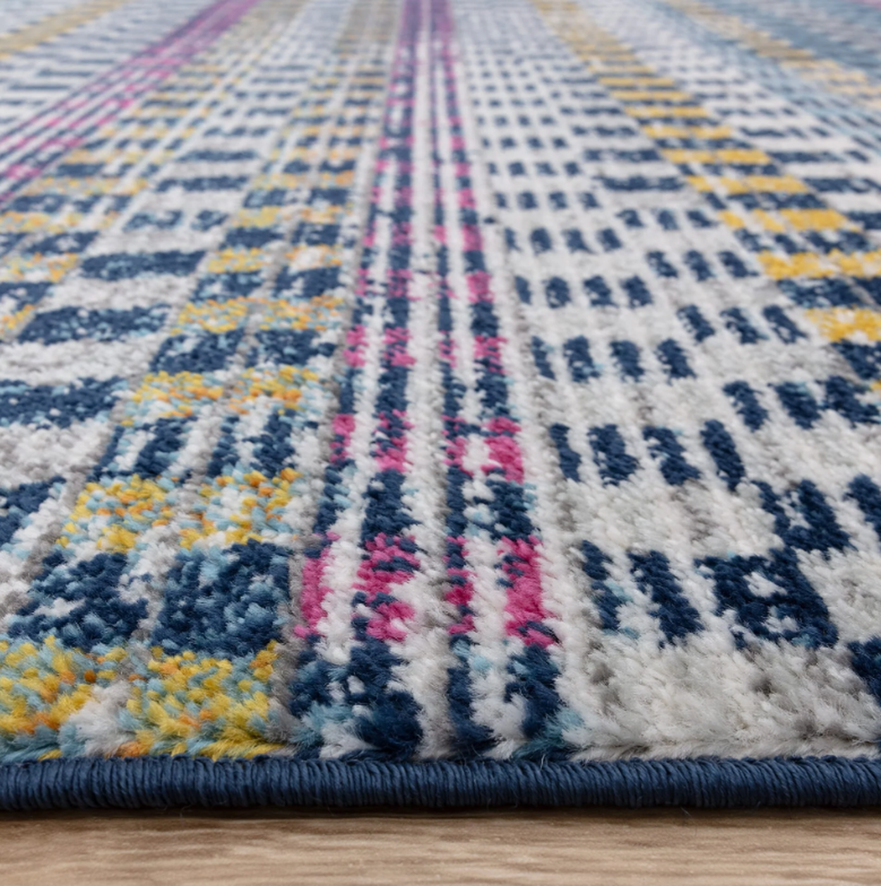 Tapis tissé plat moderne CHESS