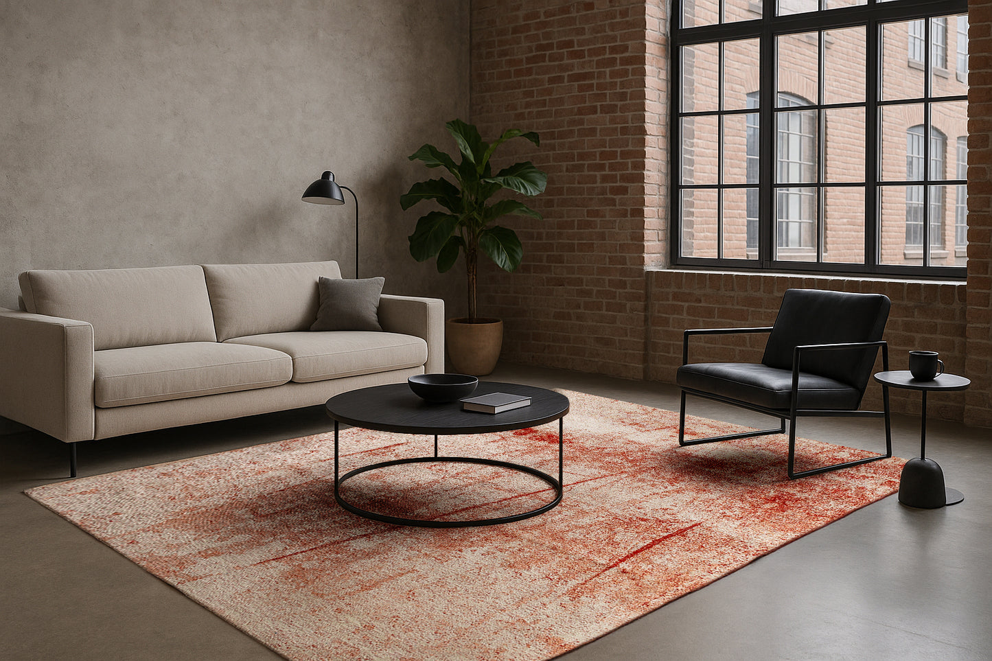 Tapis salon et chambre tissé plat BACKY