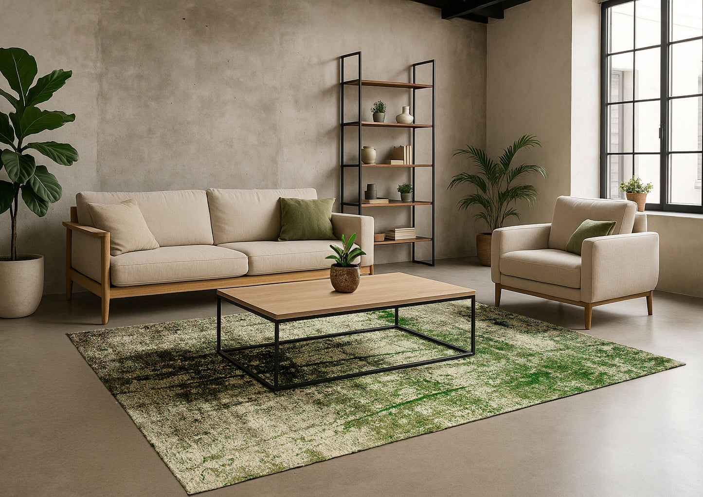 Tapis salon et chambre tissé plat BACKY