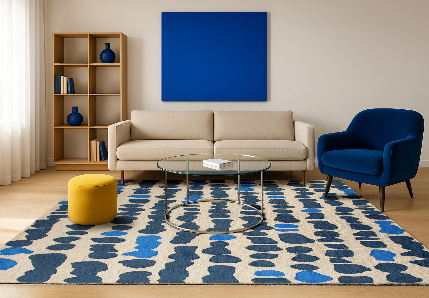 Tapis salon et chambre tissé plat LOLA