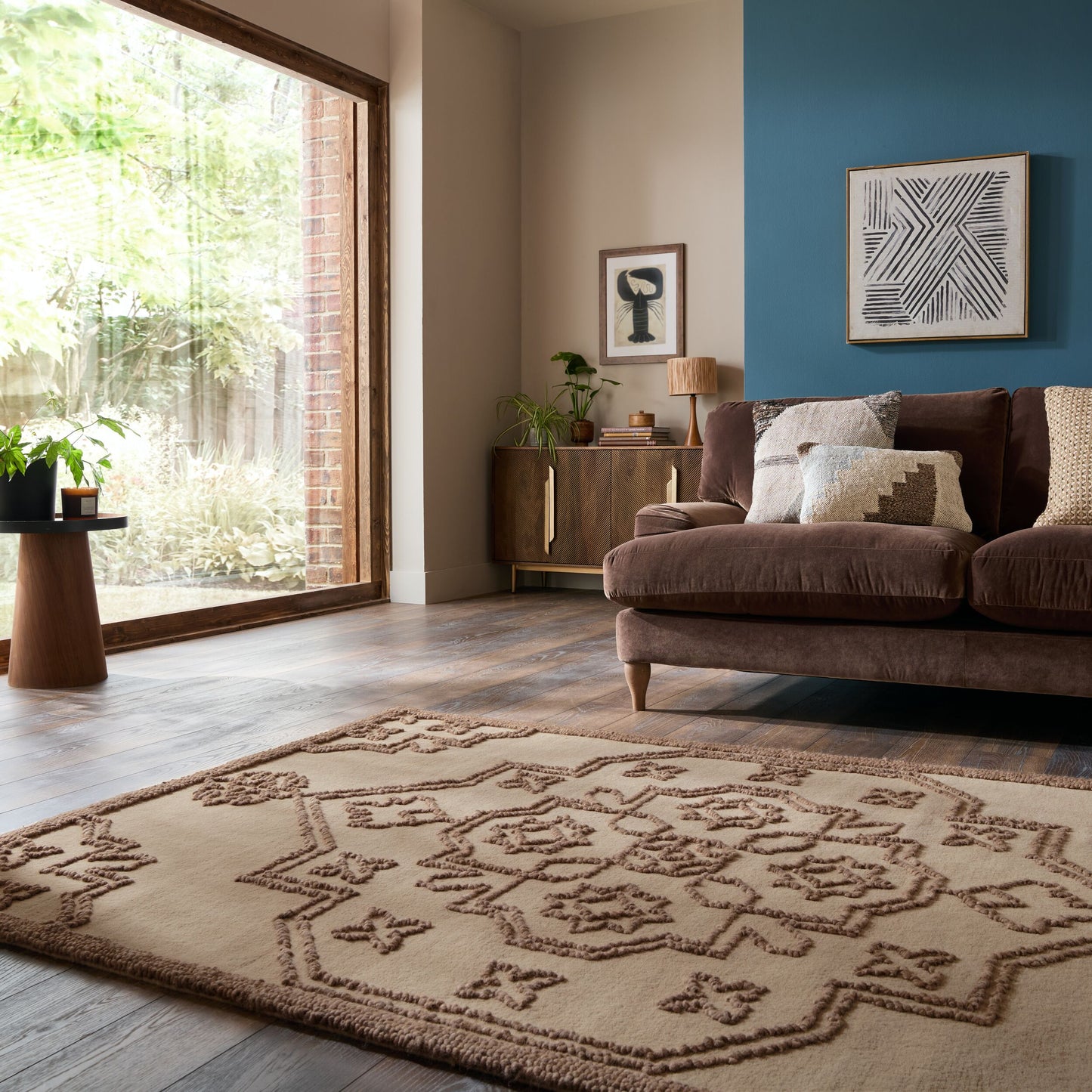 Tapis de salon, chambre et couloir pure laine vintage KAREM