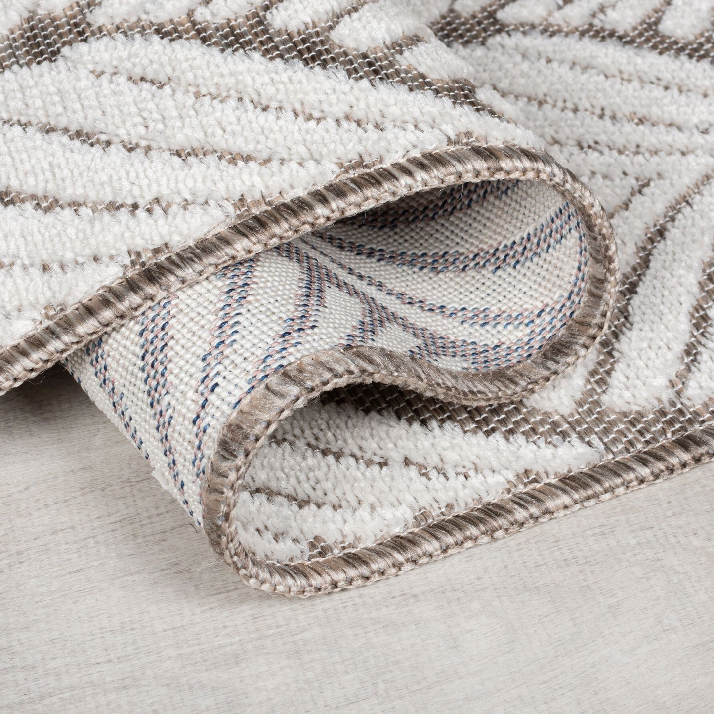 Tapis de salon moderne tissé plat LEAVO