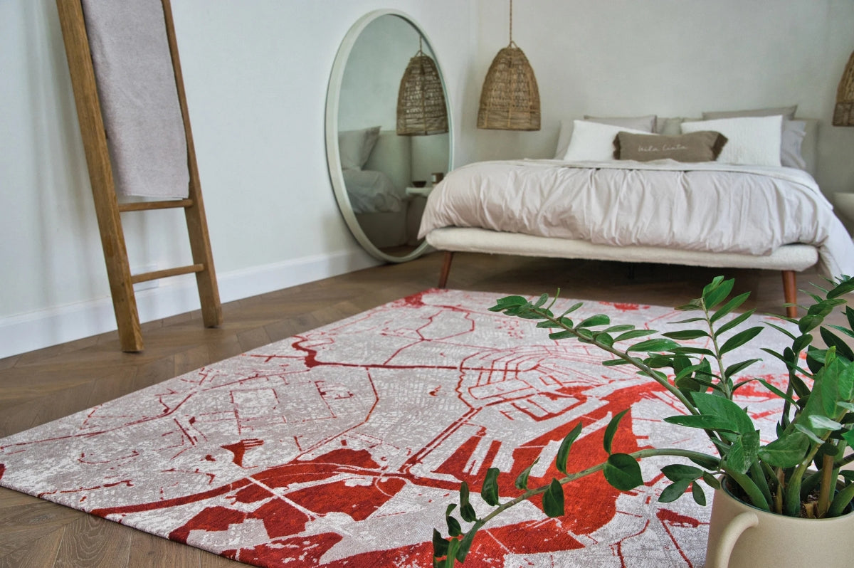Tapis de salon moderne tissé plat CITY