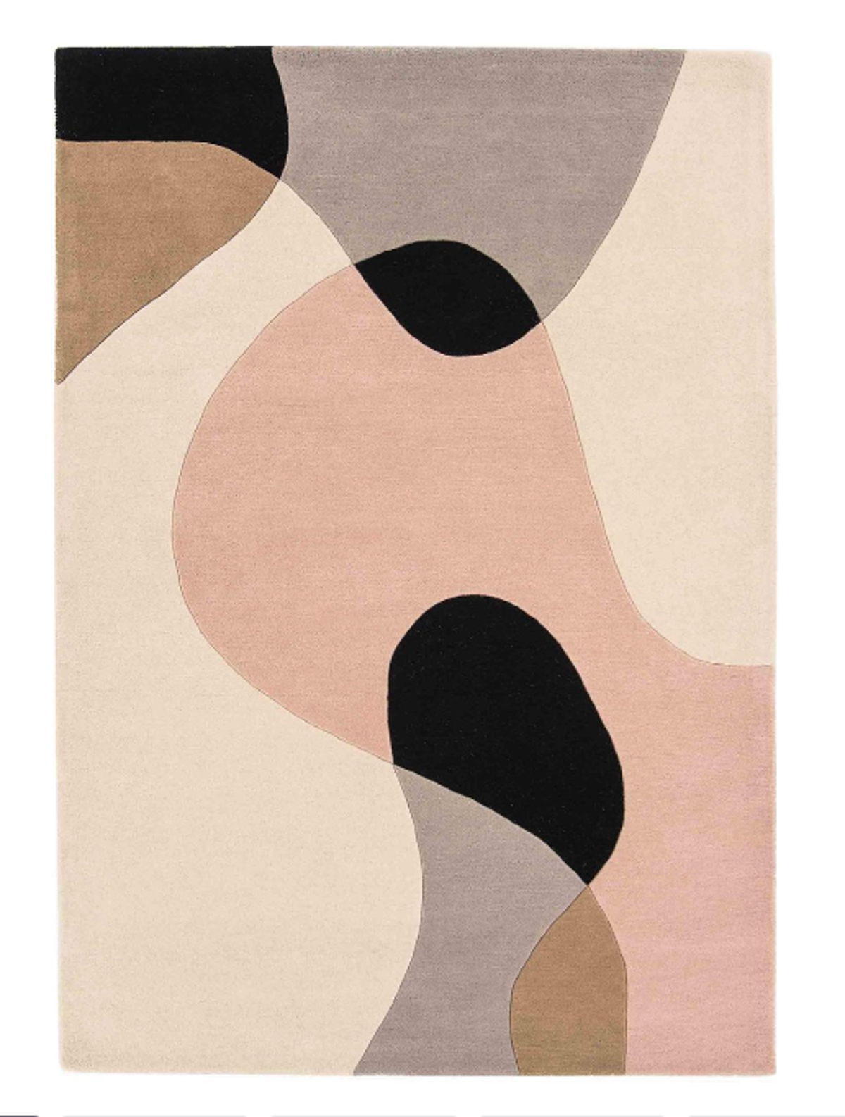 Tapis de salon moderne pure laine PINKY