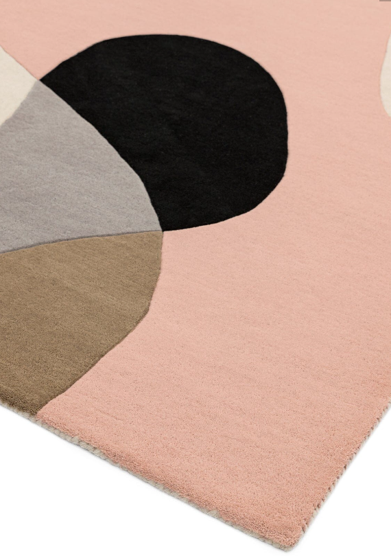 Tapis de salon moderne pure laine PINKY