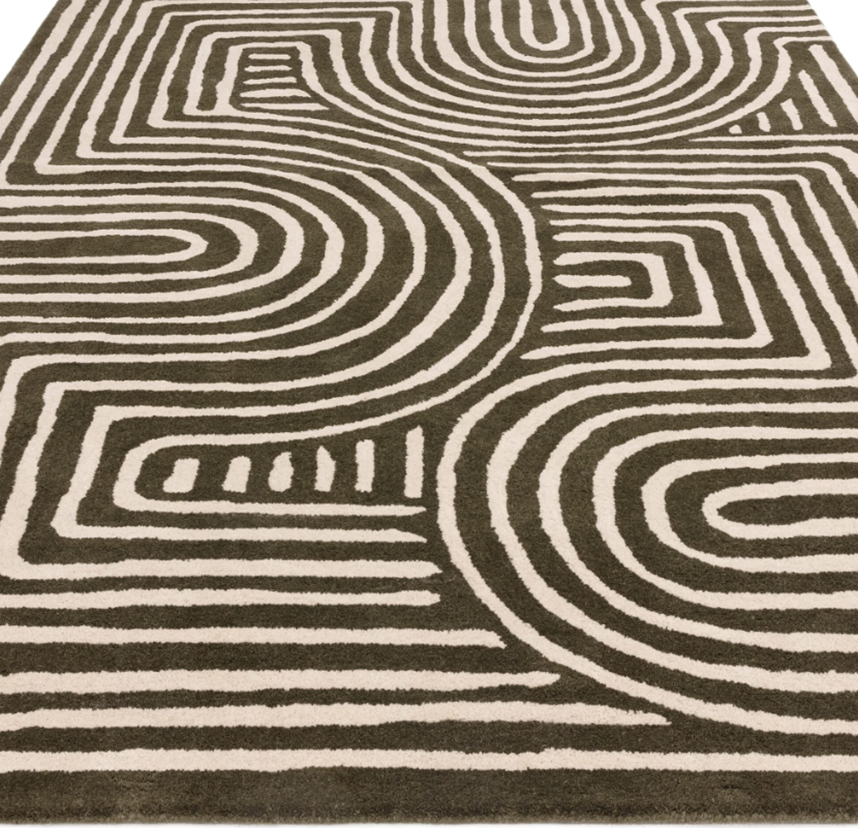 Alfombra de lana tejida a mano TWISTER