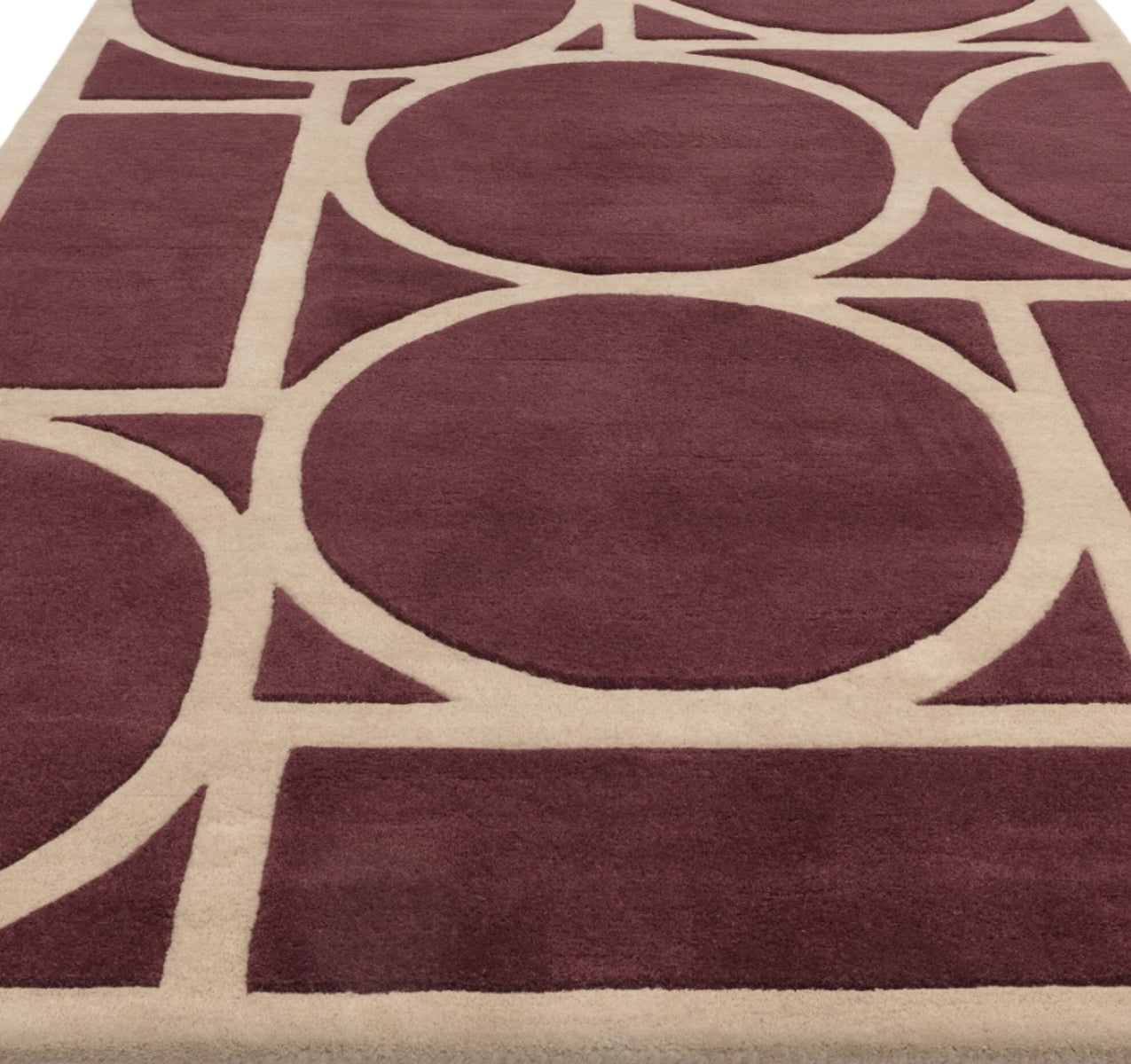 Tapis de salon moderne en laine SUBWAY