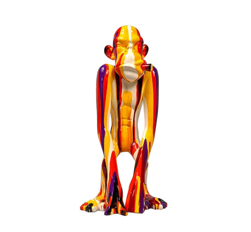 Sculpture statue moderne Singe CIGARO - Novatrend