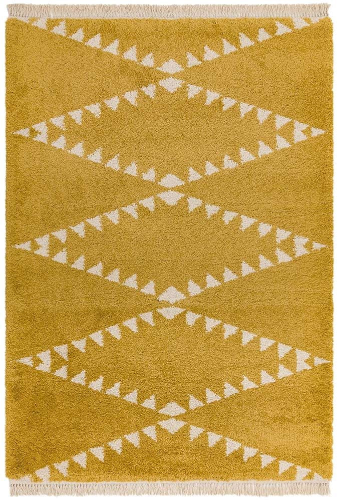 Tapis style berbère à franges effet laine DIKO - Novatrend