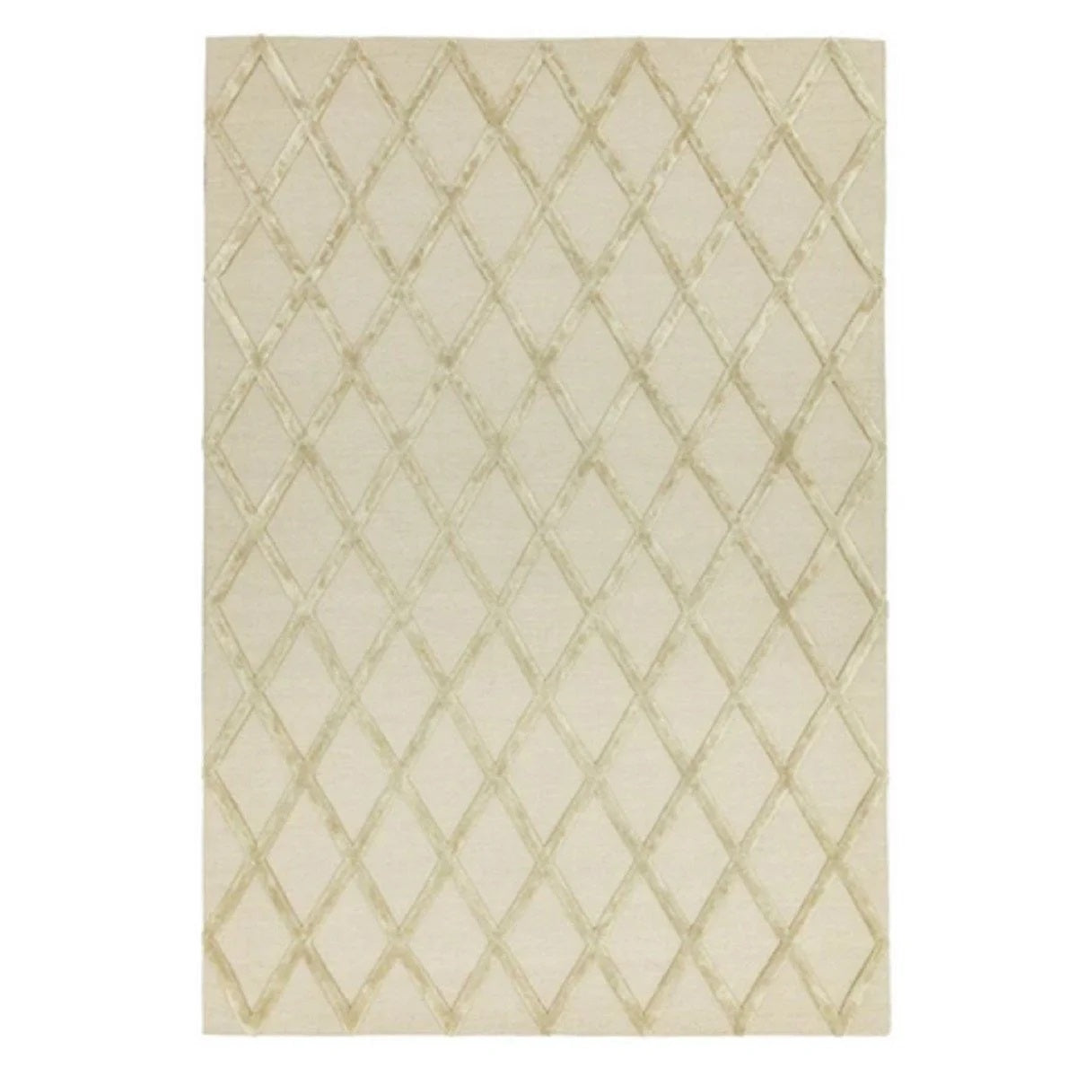 Tapis de salon tufté main laine et viscose KENNET