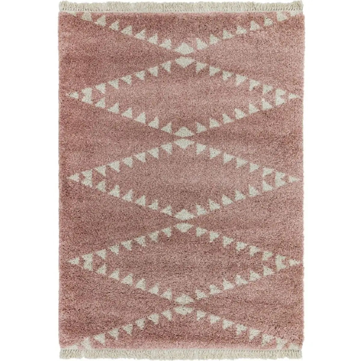 Tapis style berbère à franges effet laine DIKO - Novatrend