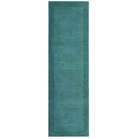 Tapis de couloir uni pure laine CANDY Turquoise - Novatrend