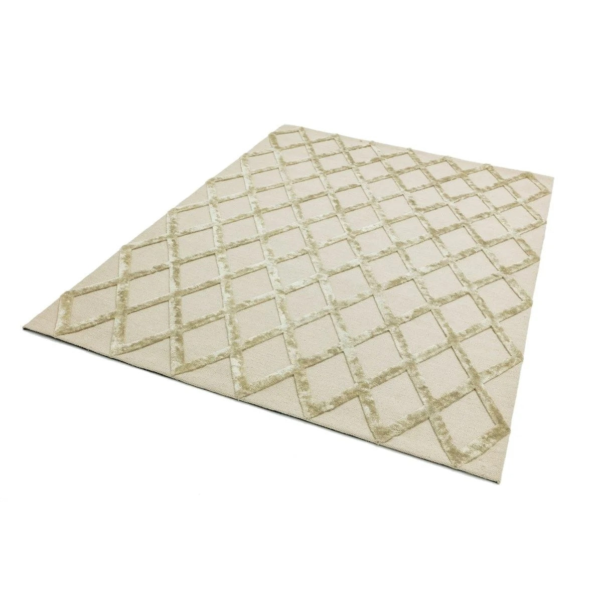 Tapis de salon tufté main laine et viscose KENNET