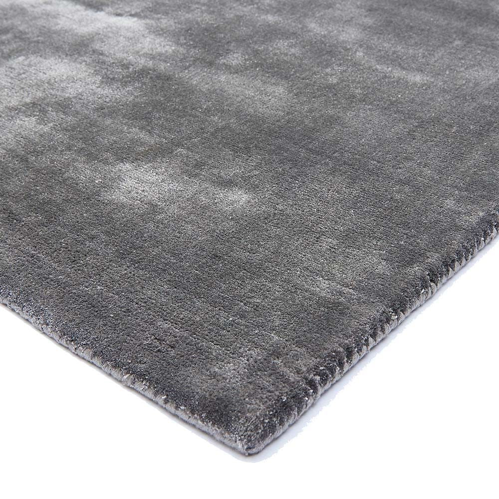Tapis de salon en viscose fait main TITANE - Novatrend