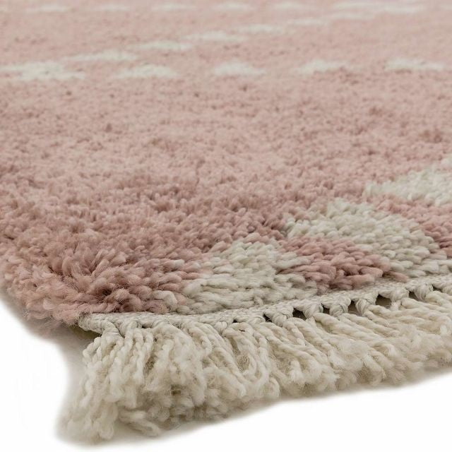 Tapis style berbère à franges effet laine DIKO - Novatrend