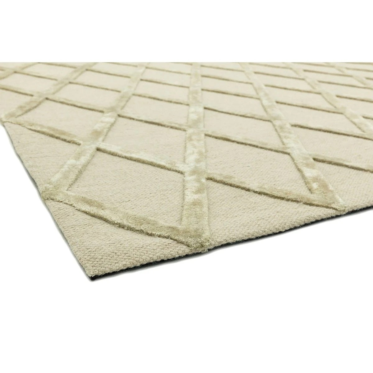 Tapis de salon tufté main laine et viscose KENNET