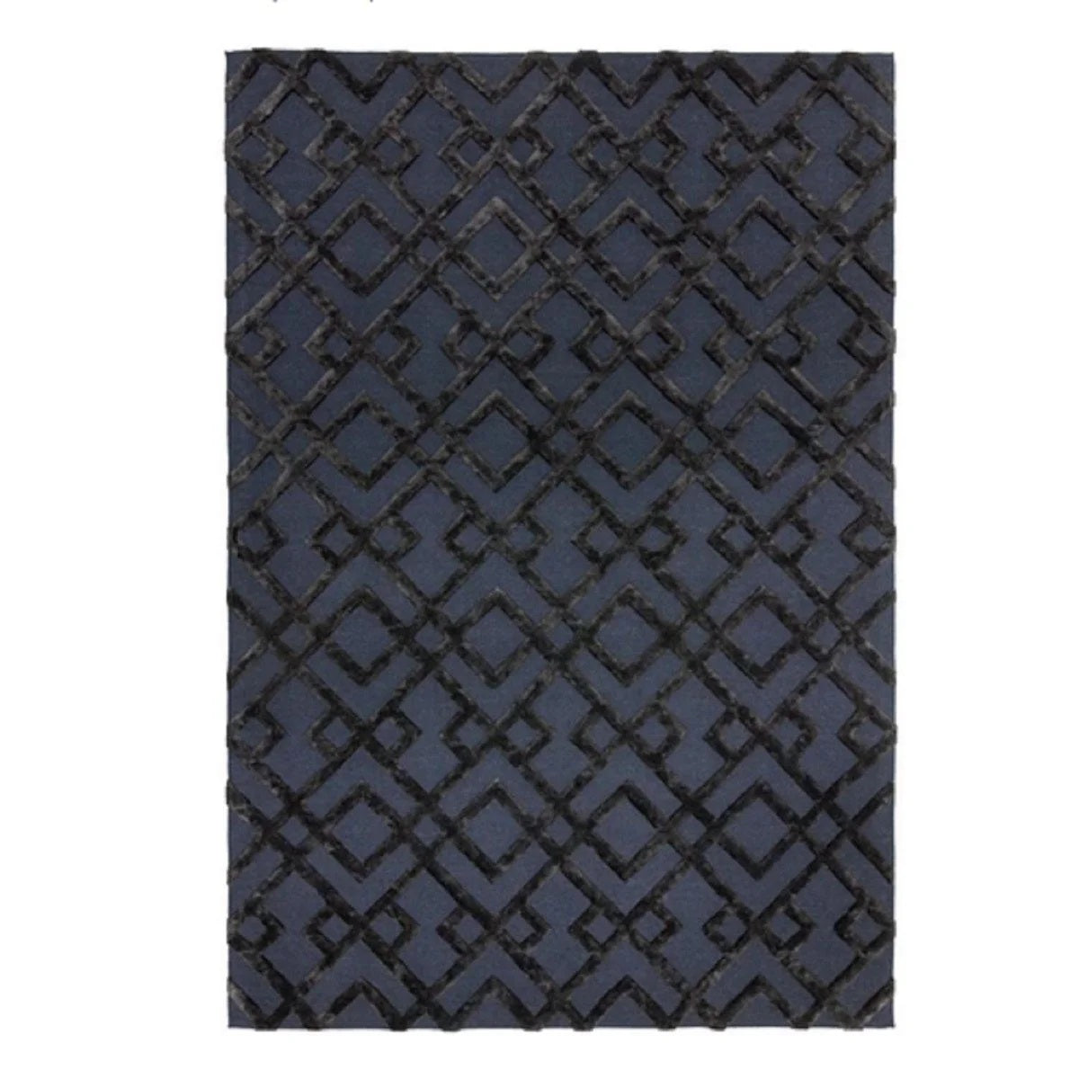 Tapis de salon tufté main laine et viscose KENNET