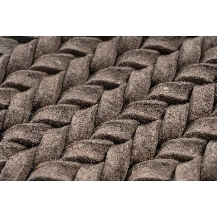 Tapis de salon tressé main en laine BORY - Novatrend