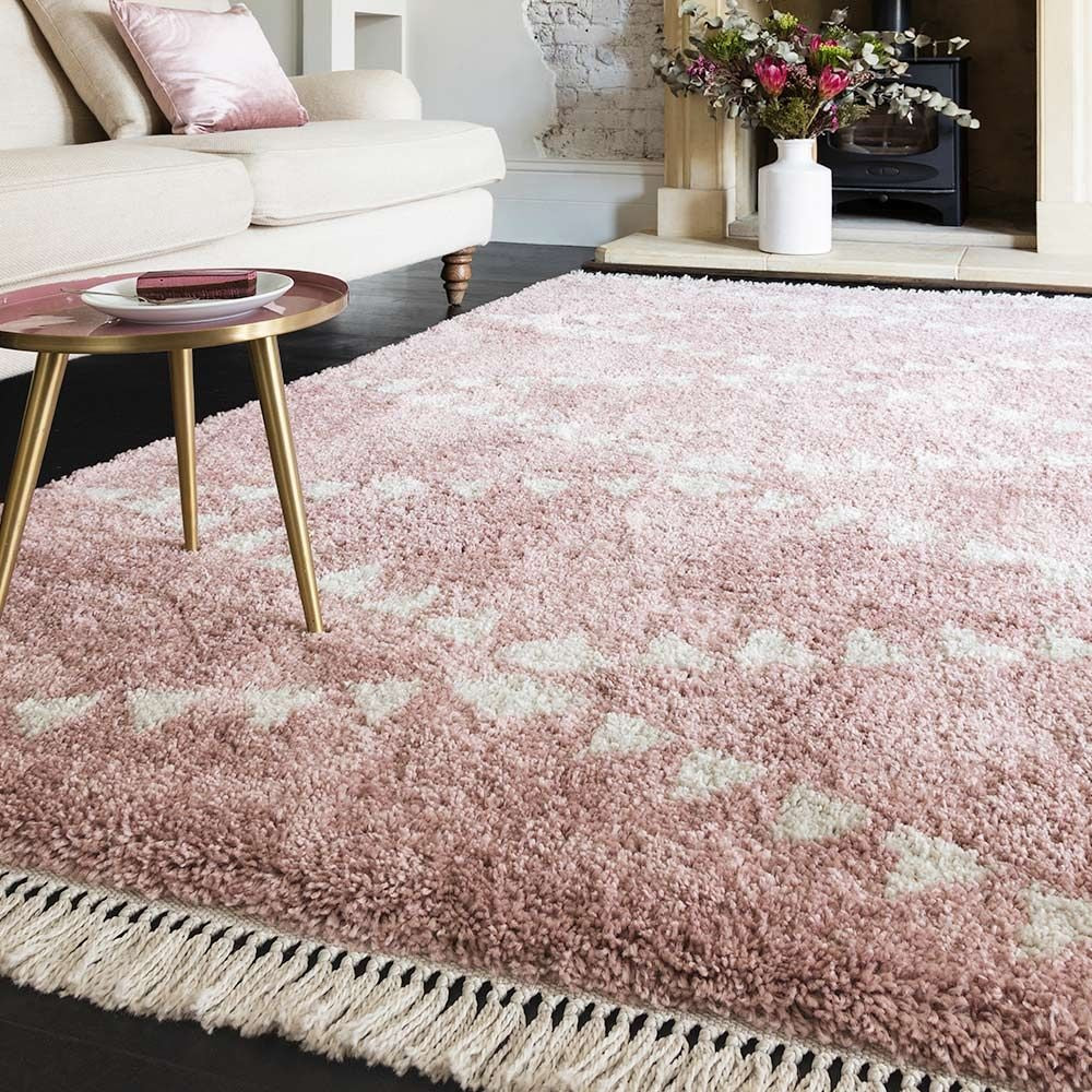 Tapis style berbère à franges effet laine DIKO - Novatrend
