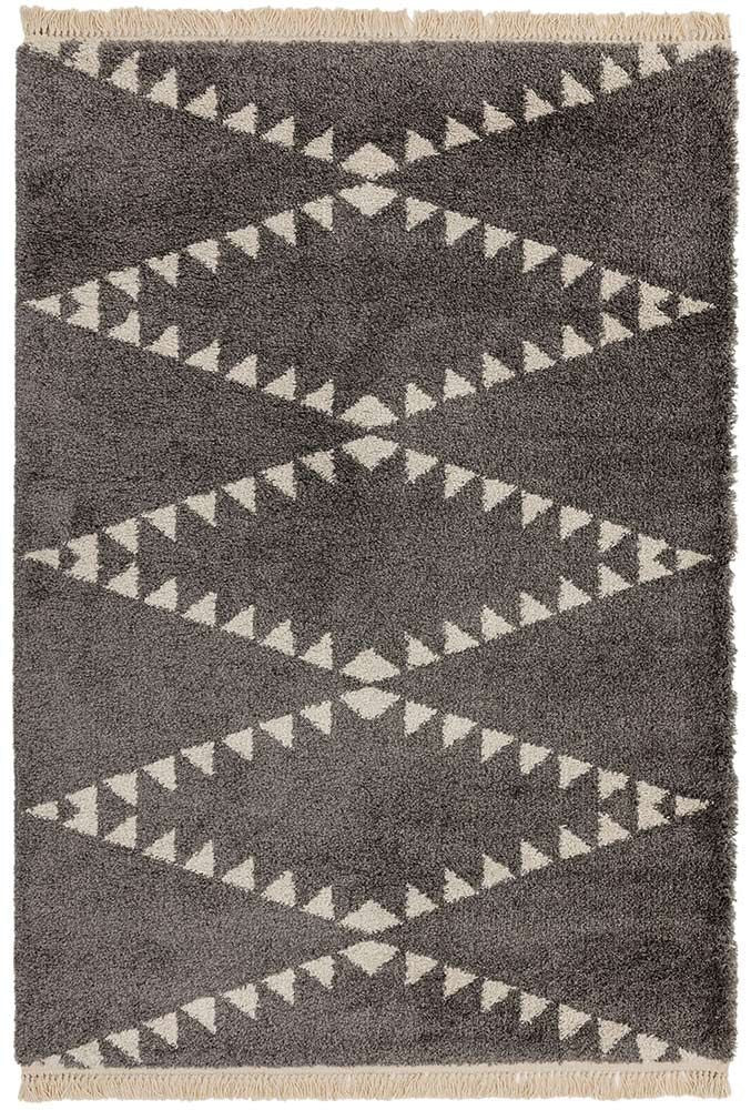 Tapis style berbère à franges effet laine DIKO - Novatrend