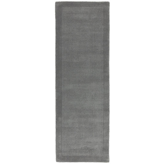 Tapis de couloir uni pure laine CANDY Gris - Novatrend