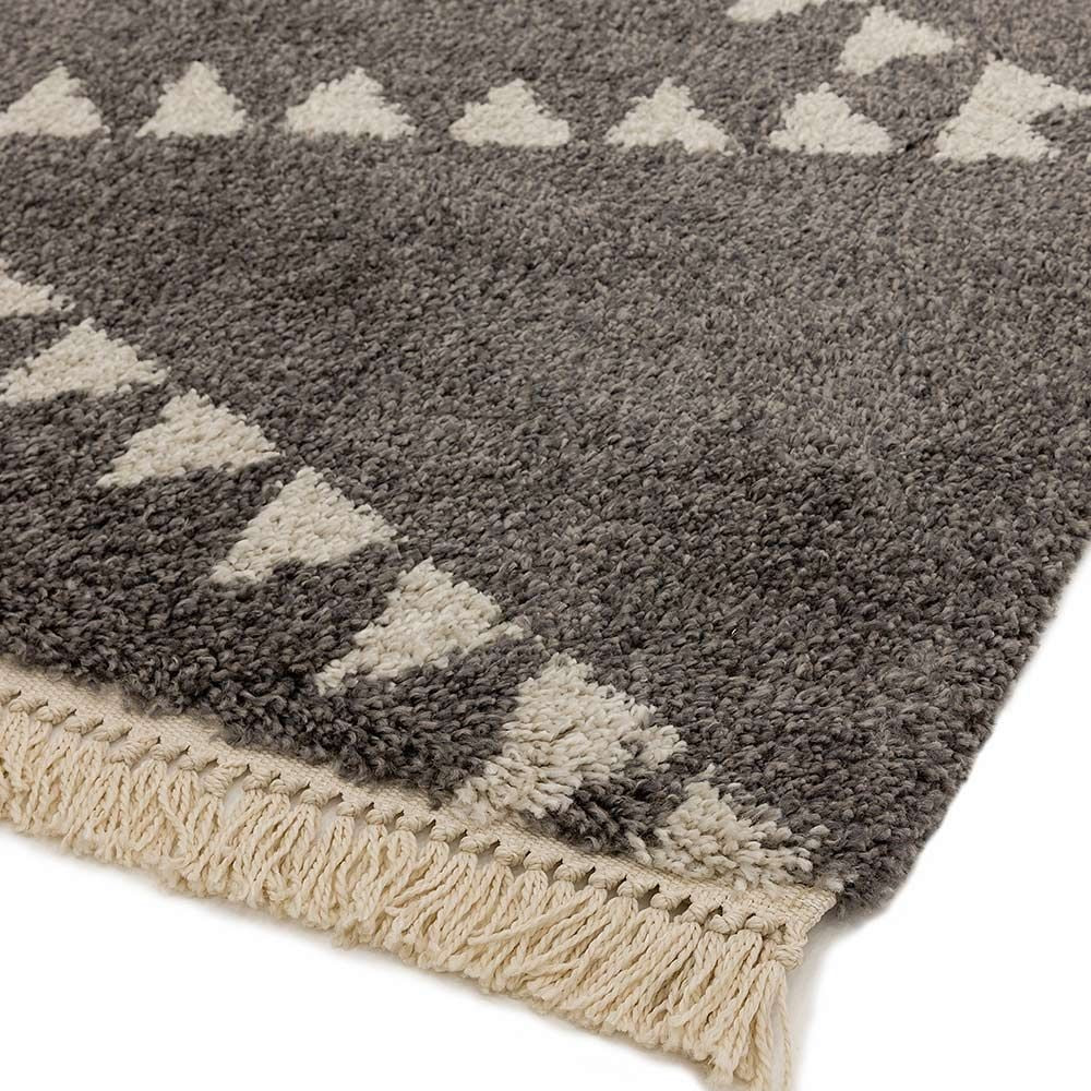 Tapis style berbère à franges effet laine DIKO - Novatrend