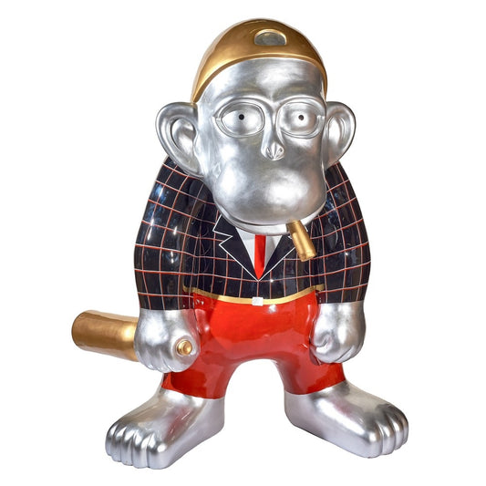 Sculpture statue moderne géante GOLDEN MONKEY - 1m80 - Novatrend