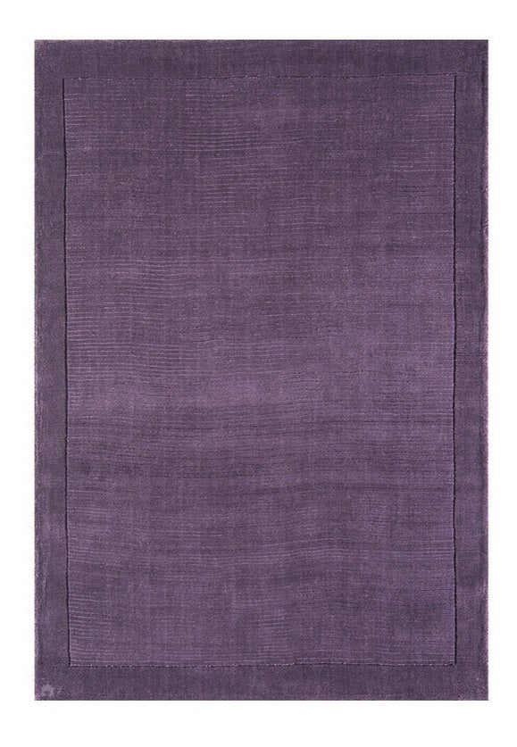 Tapis de Salon Moderne uni Pure Laine CANDY Violet - Novatrend