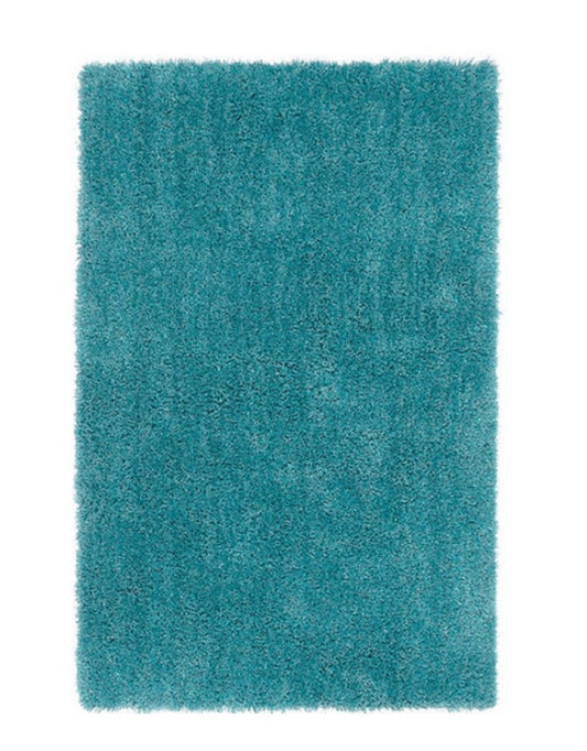 Tapis de salon Moderne poils longs DONNA Turquoise - Novatrend